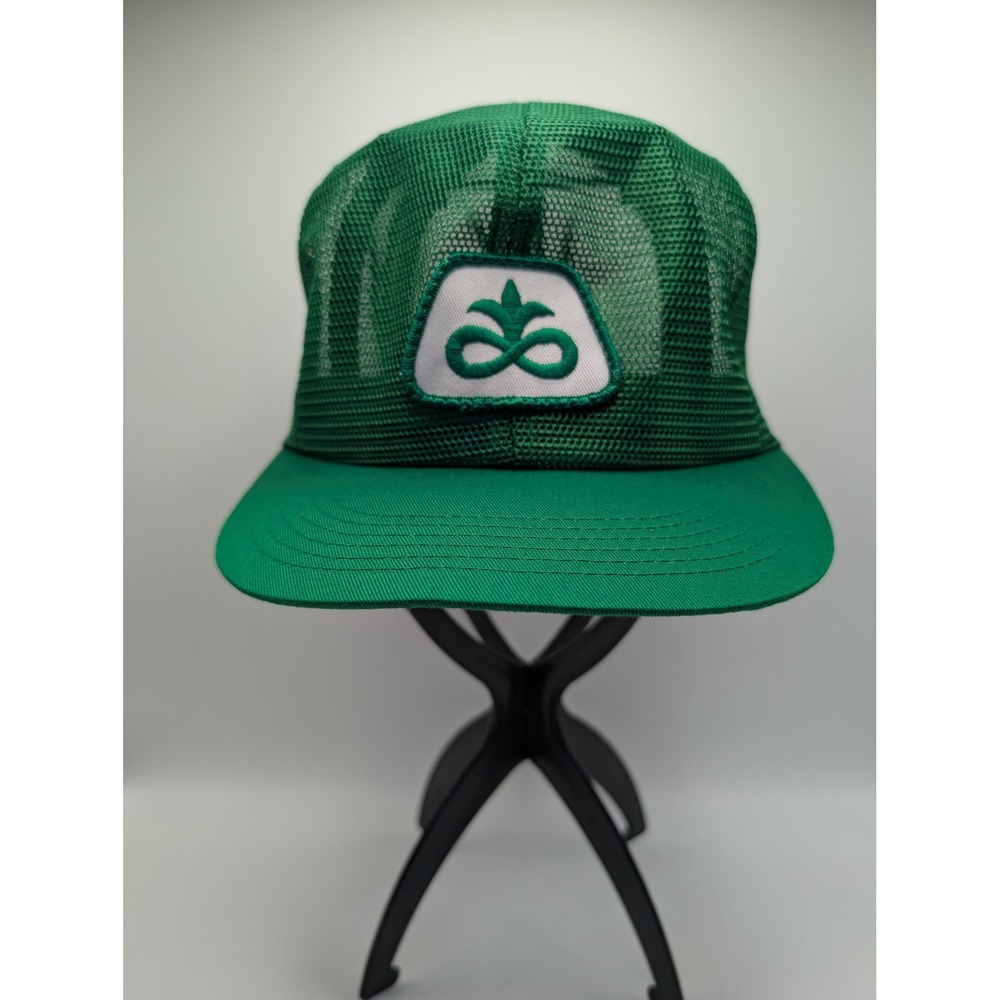 Vintage K-Products Green Mesh Trucker Hat Snapback Agriculture Patch Cap